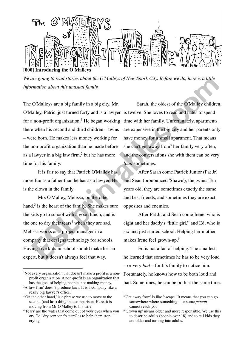 Reading for adults: Introducing the OÂ´Malleys