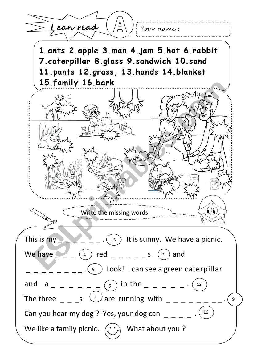 Lexicon A worksheet