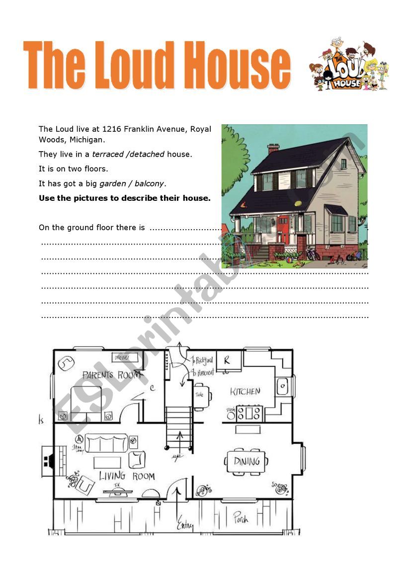 The Loud House home worksheet