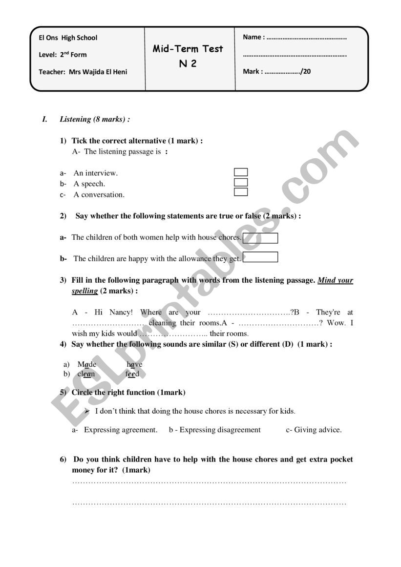 listening-comprehension-test-activities