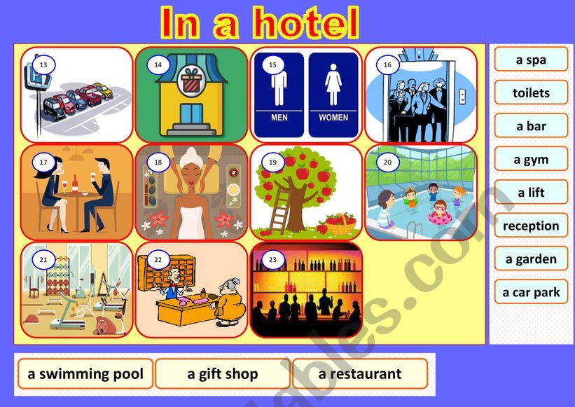 Hotel Vocabulary. Part 2 worksheet