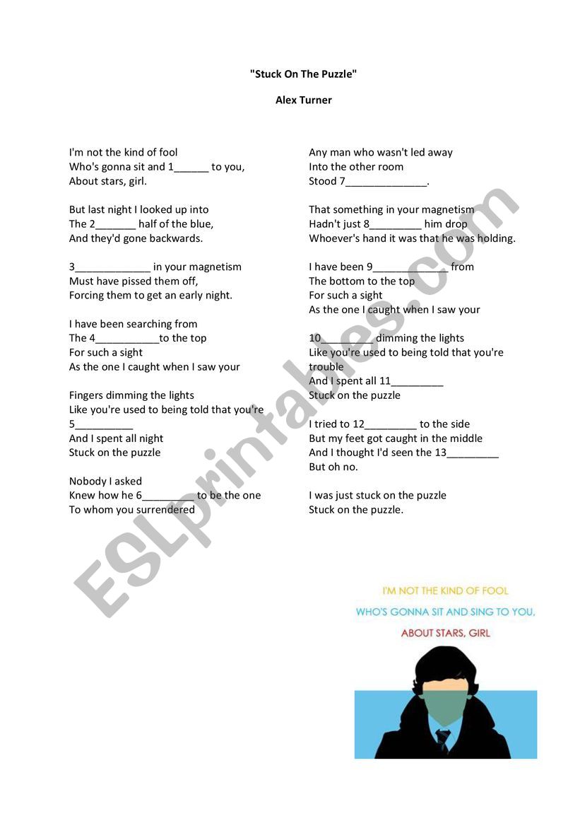 Stuck on the puzzle - Song Worksheet