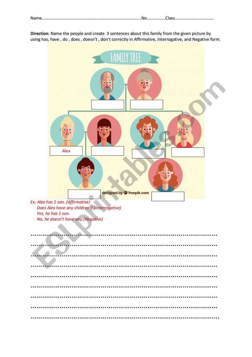 Family  worksheet