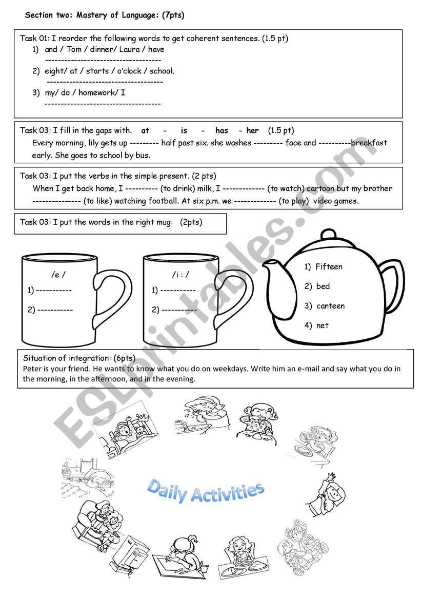 peter (test) worksheet