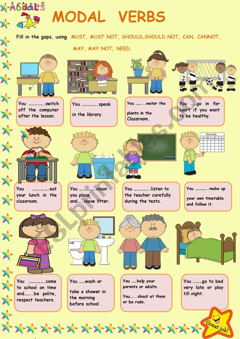 Modal Verbs worksheet