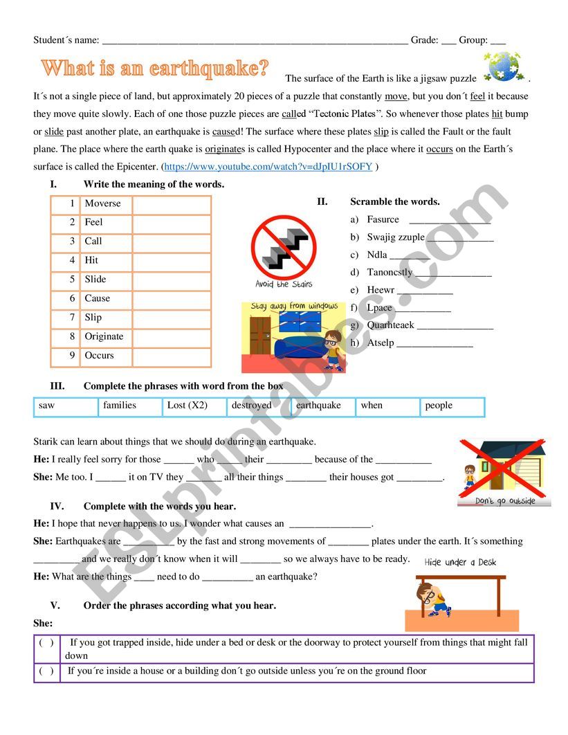 what-to-do-during-an-earthquake-esl-worksheet-by-adyene