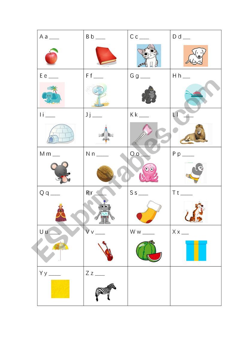 Phonics letters and words worksheet