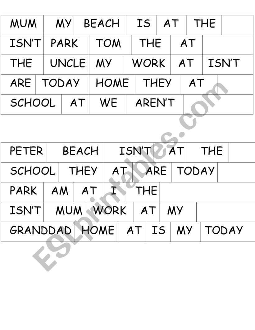 AT,AT THE worksheet