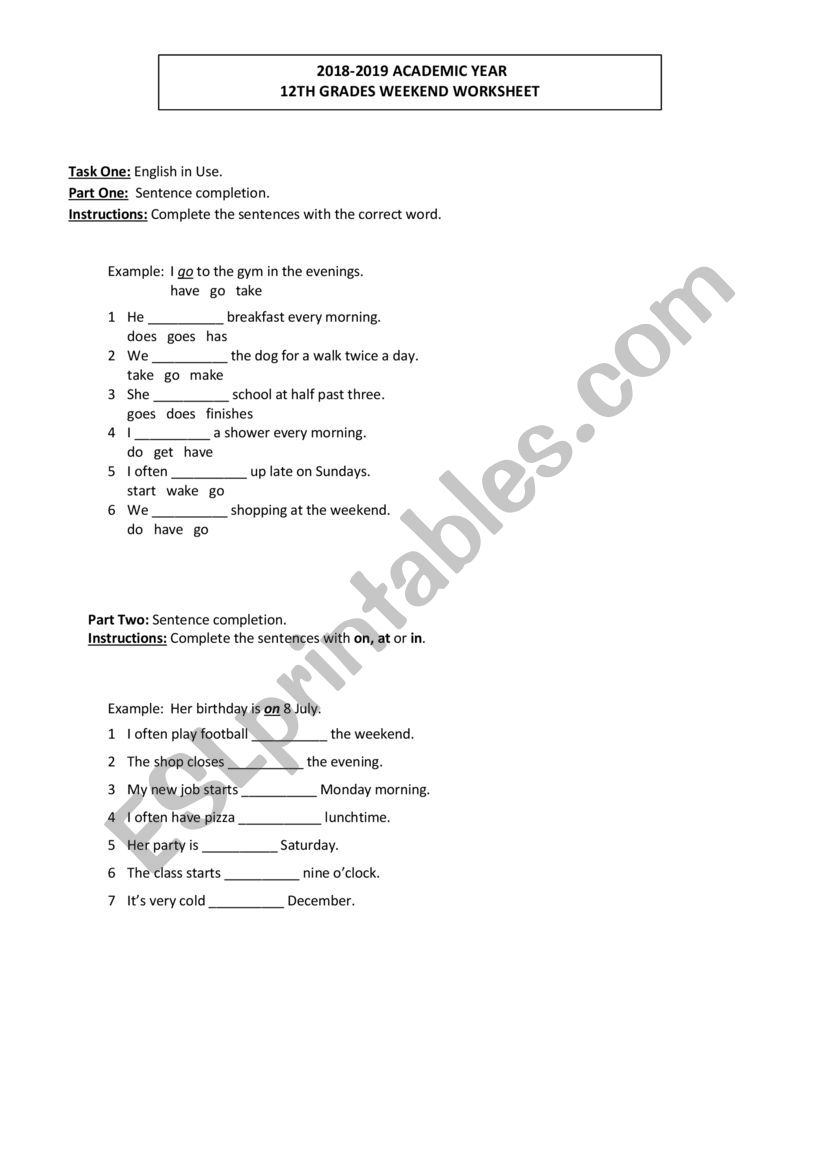 worksheet worksheet