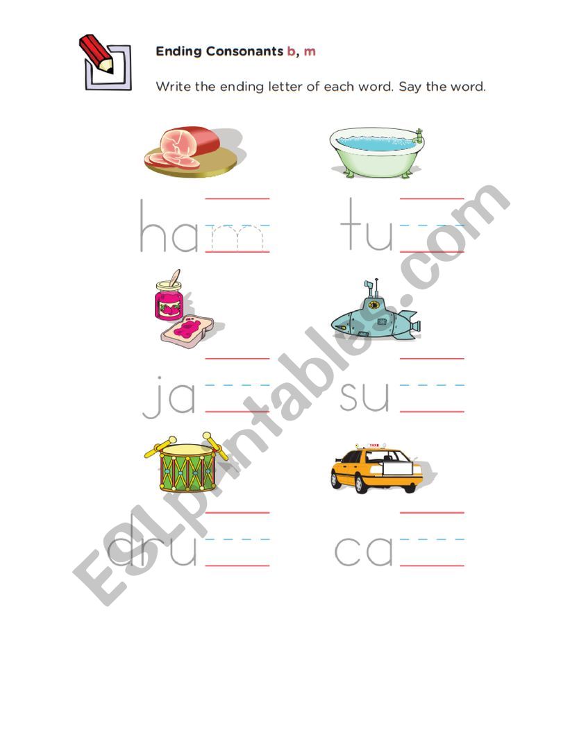 completa con b y m worksheet