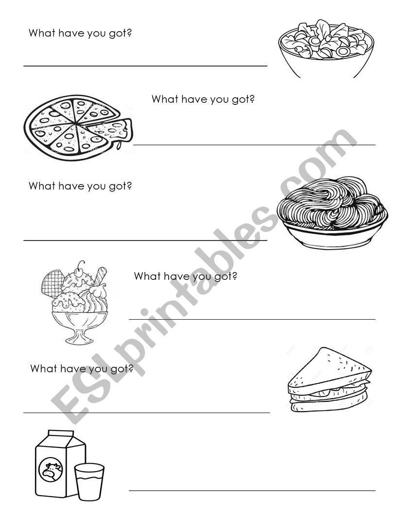 What have you got?  worksheet