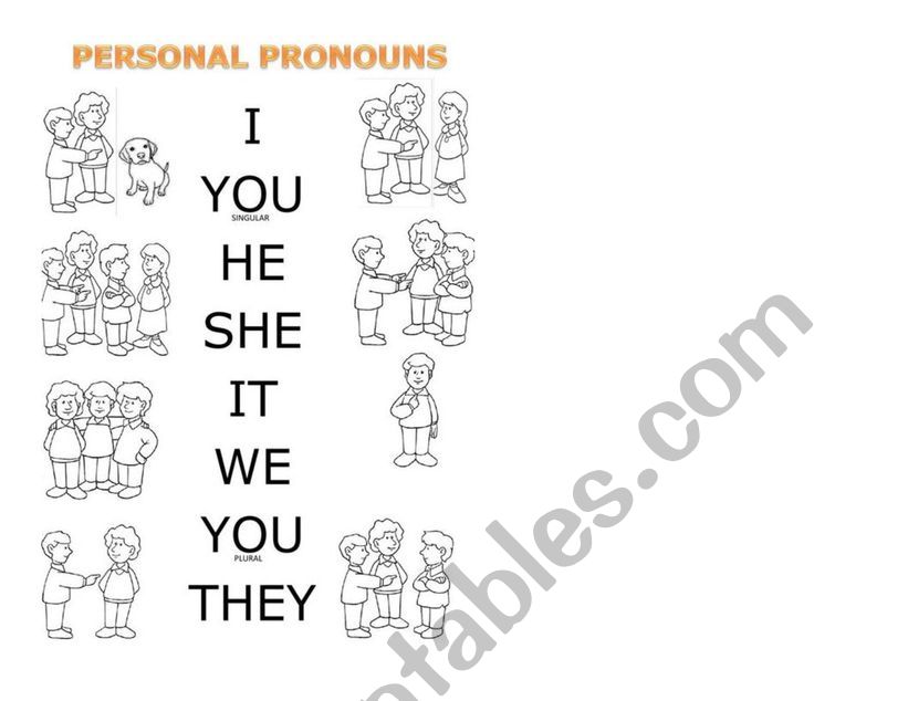 Personal Pronouns worksheet