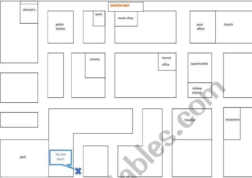 Giving directions worksheet