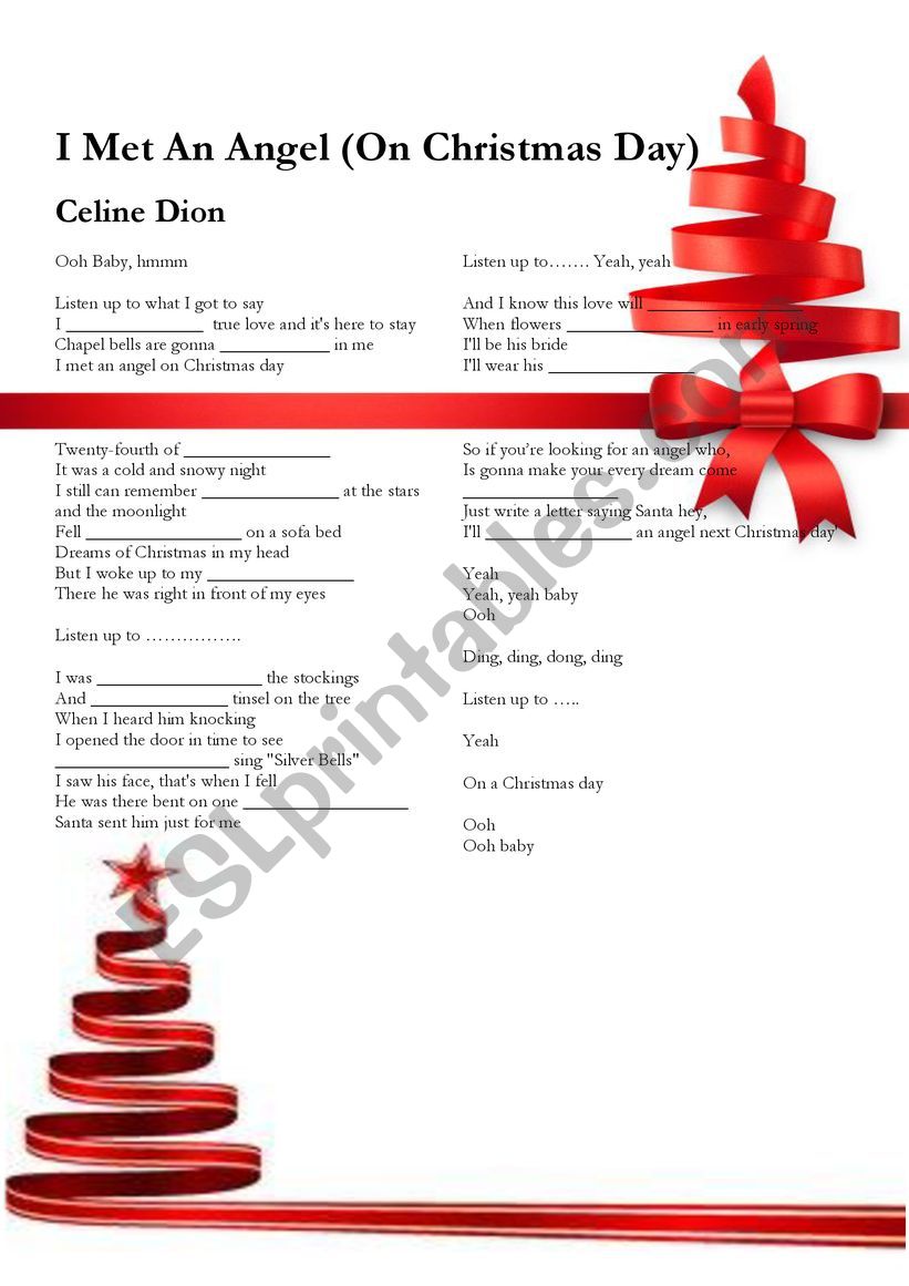 I Met An Angel (On Christmas Day) - Celine Dion