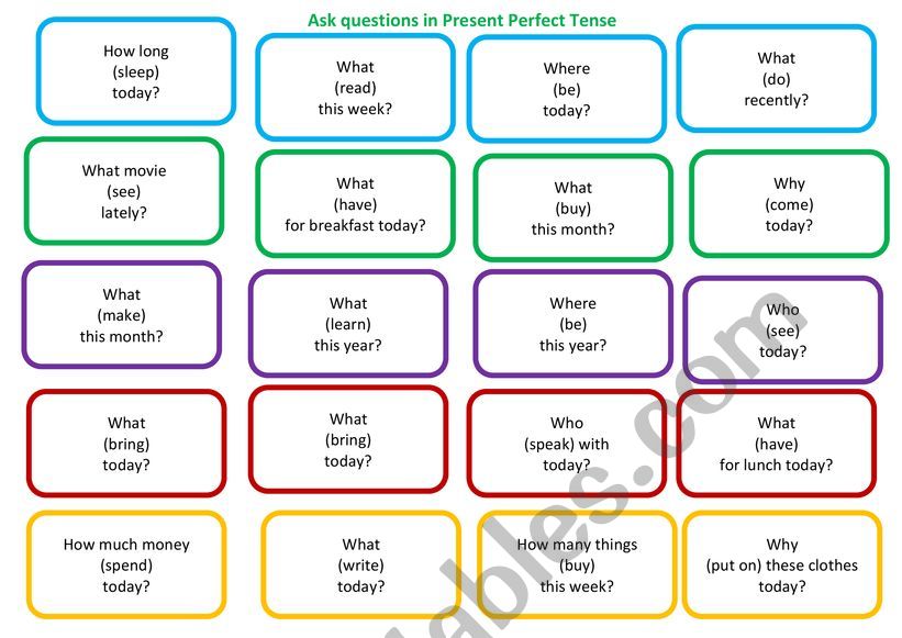 Wordwall sentences. Present perfect speaking Cards. Карточки для speaking. Present simple говорение. Present perfect past simple speaking Cards.