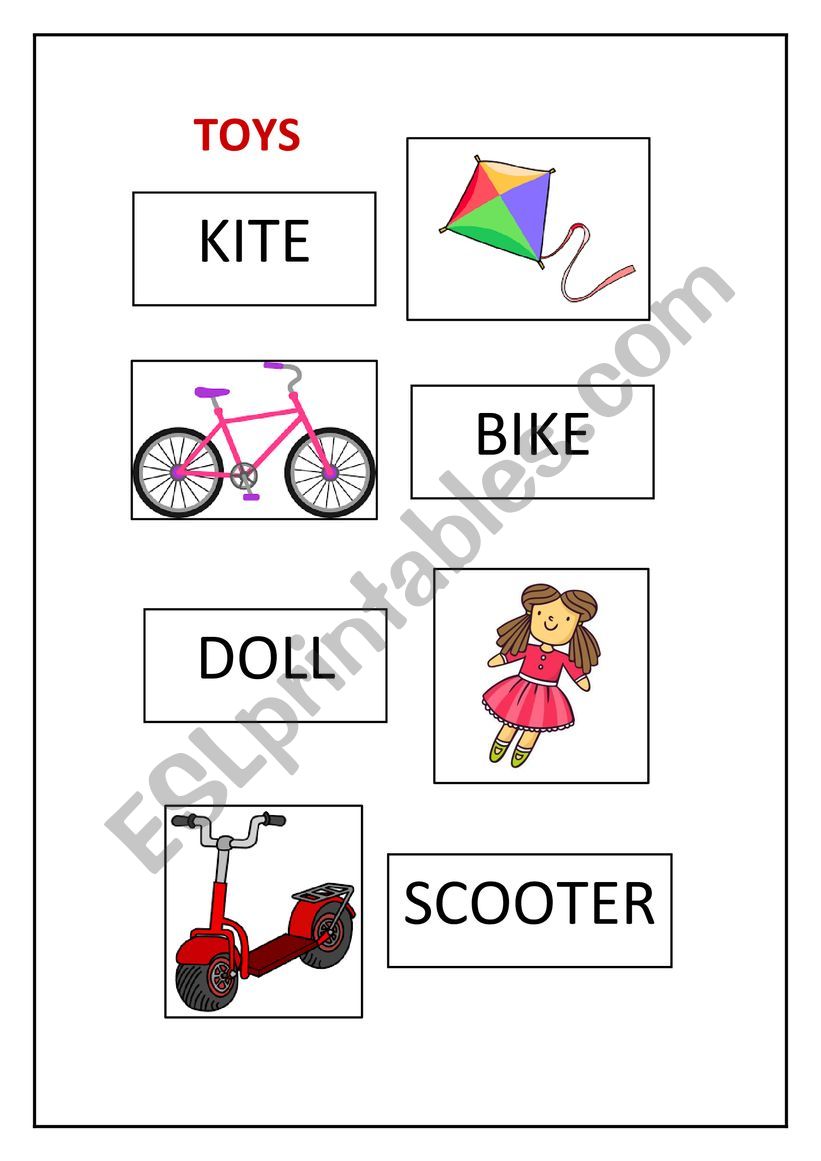 TOYS VOCABULARY worksheet