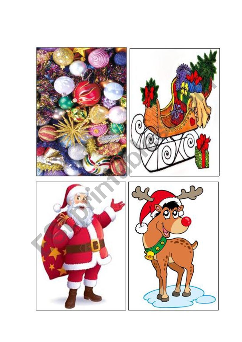 Christmas Flashcards 4 worksheet