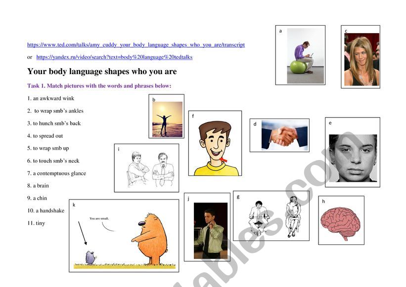 Your body language shapes who you are  (from Ted Talks) 