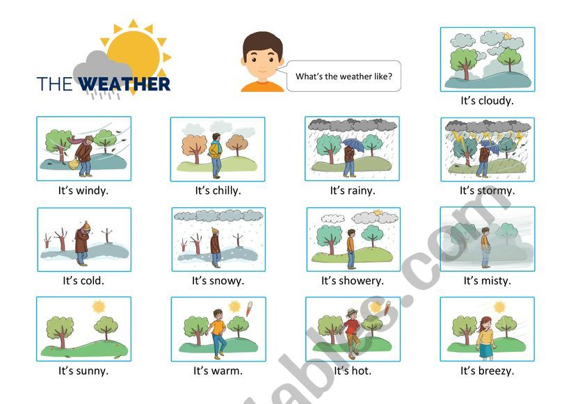 The Weather - Picture Dicitionary