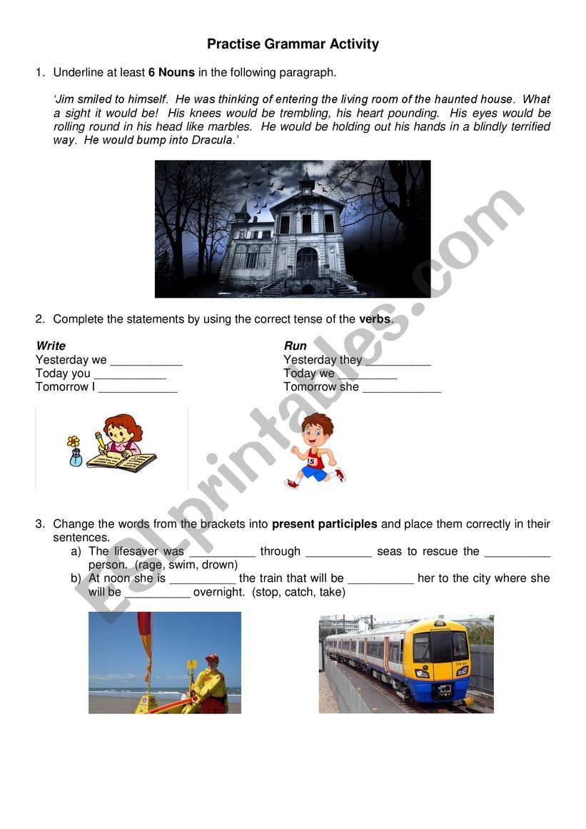 Grammar activity worksheet