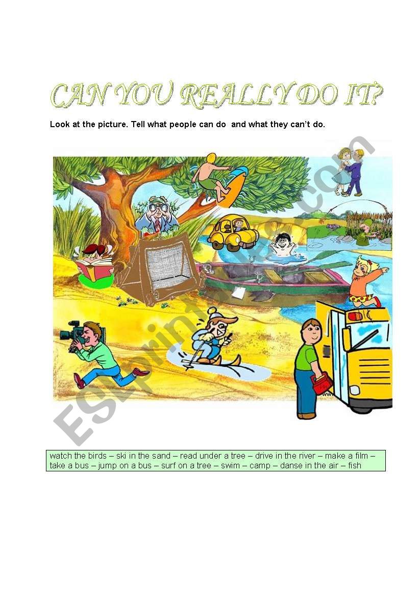CAN YOU REALLY DO IT? worksheet