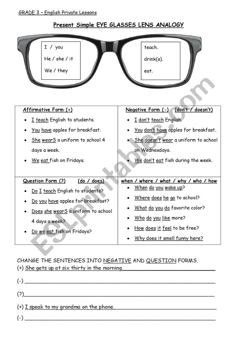 Present Simple  worksheet