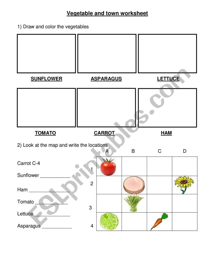 Vegetable game with word search