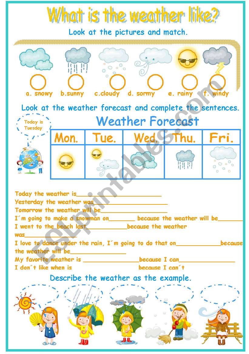 the weather worksheet