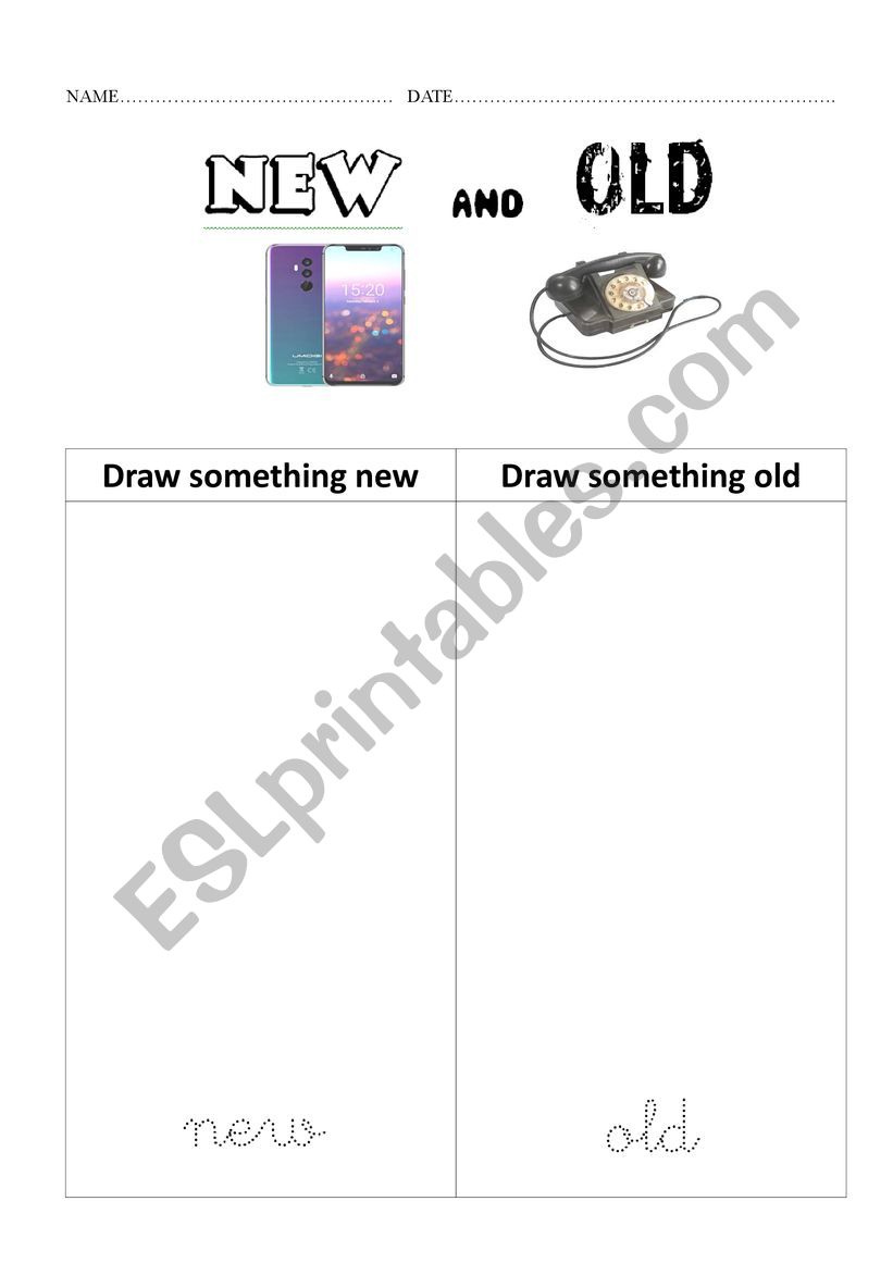 NEW - OLD worksheet