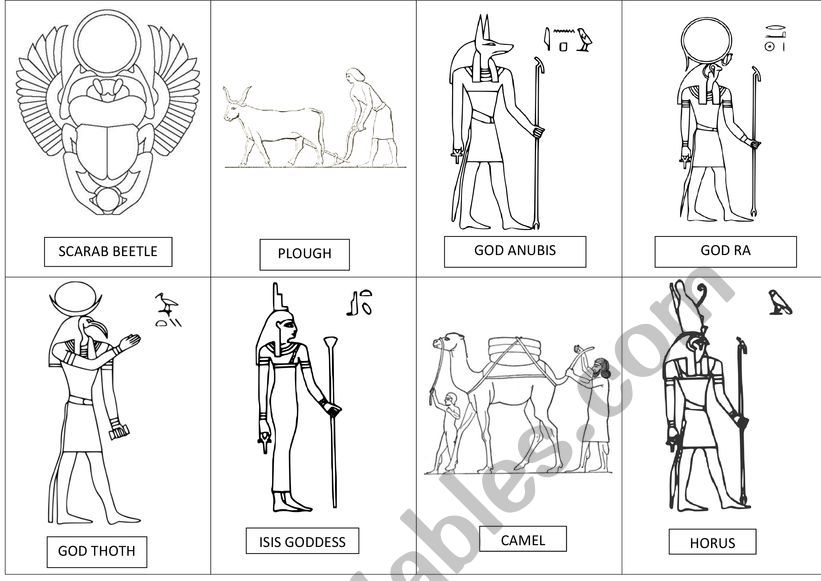 Egypt Vocabulary for painting 2