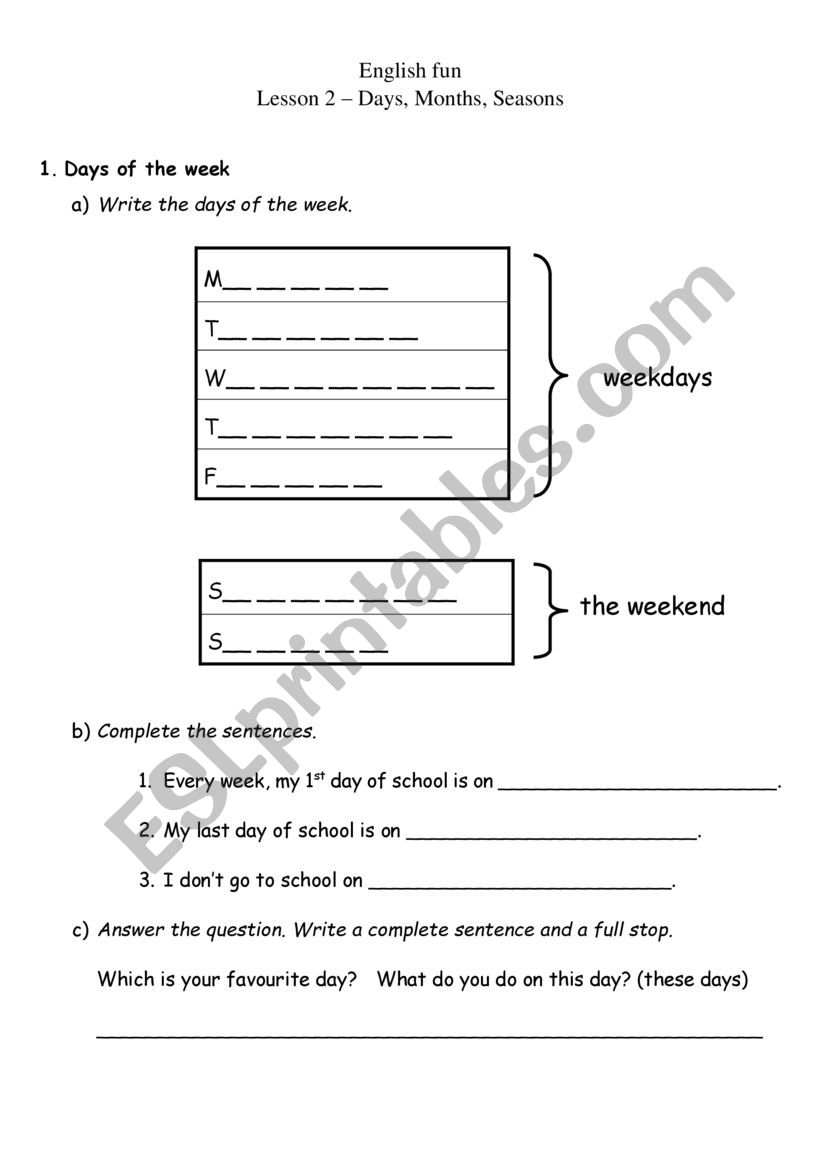 Naming time / time indicators KS1-3