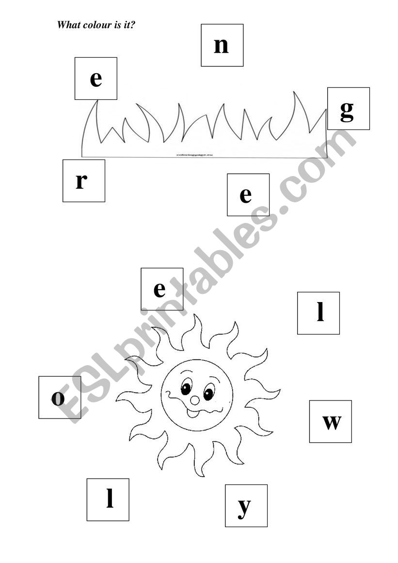 what colour is it? worksheet