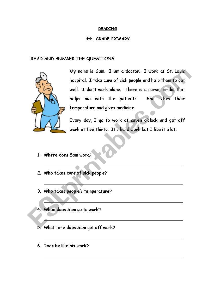 jobs worksheet