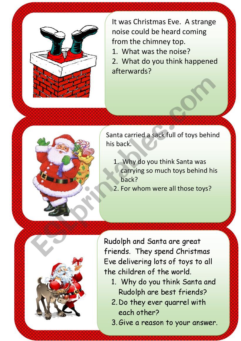 Christmas Mini Comprehensions worksheet