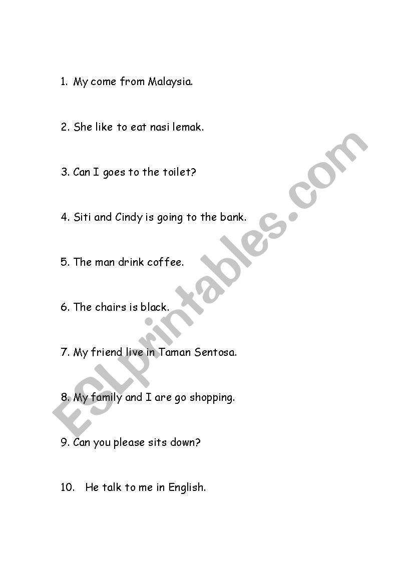 simple present tense worksheet