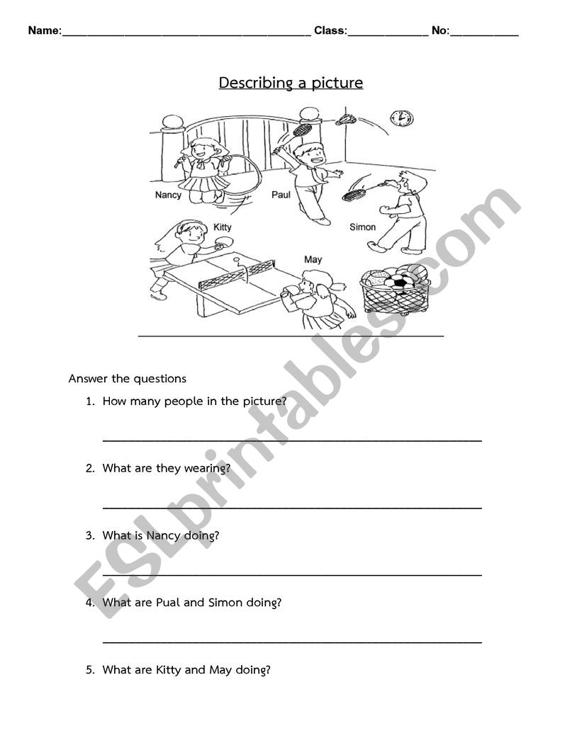 Present Progressive worksheet