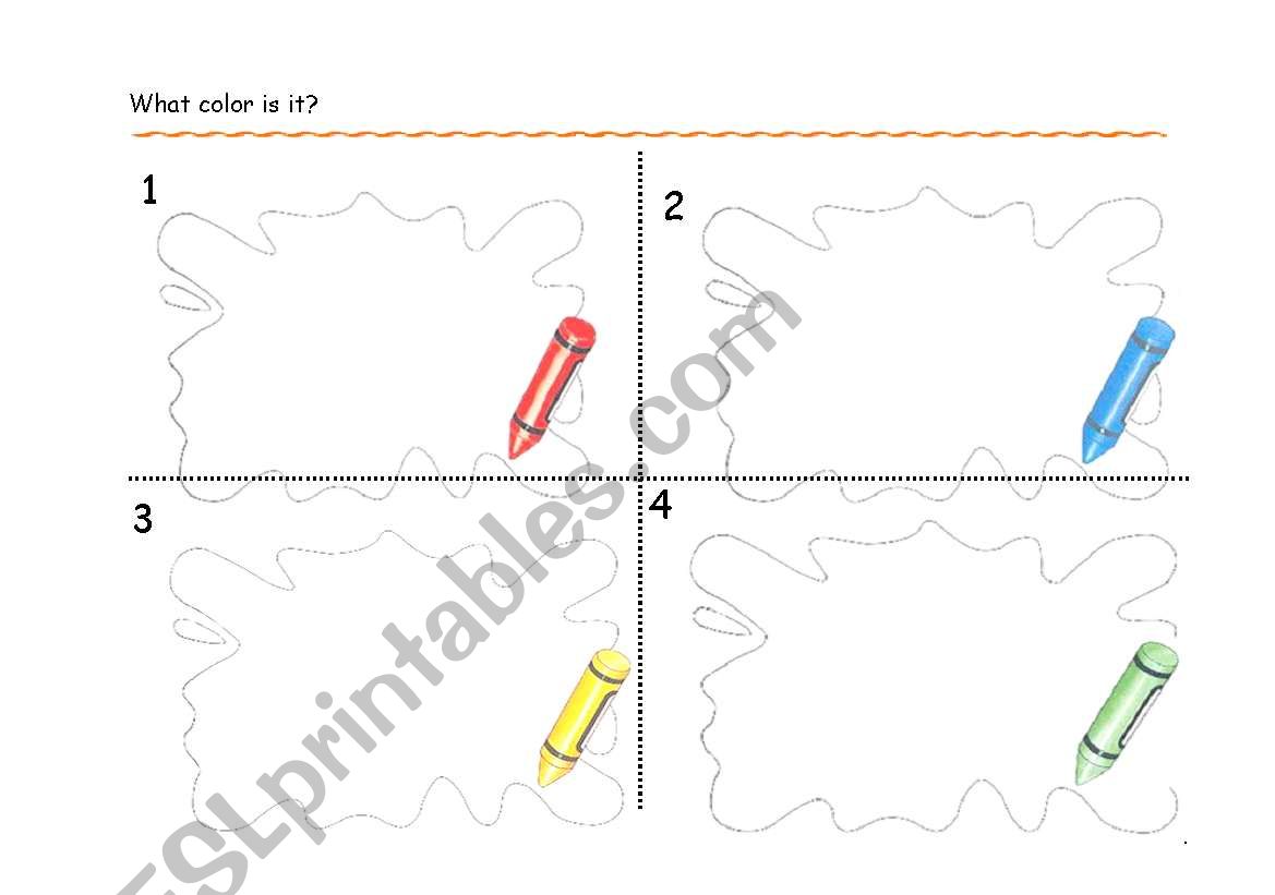 Colours worksheet