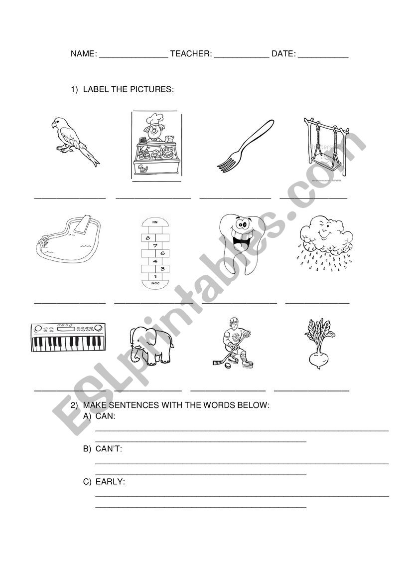 Vocabulary activity worksheet