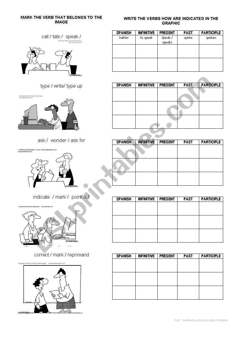 VERBS TENSES worksheet