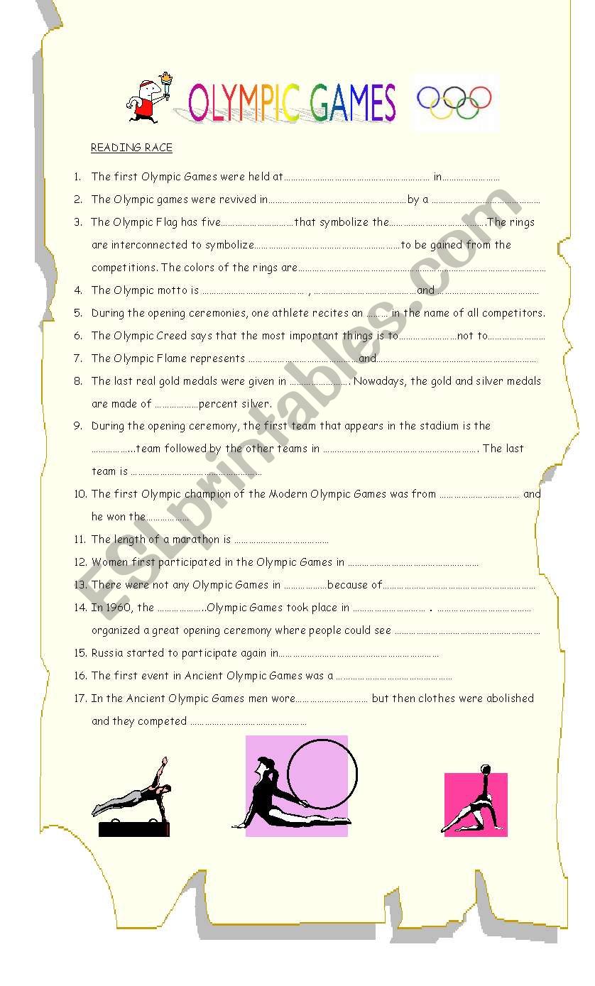 OLYMPIC GAMES 2008 worksheet