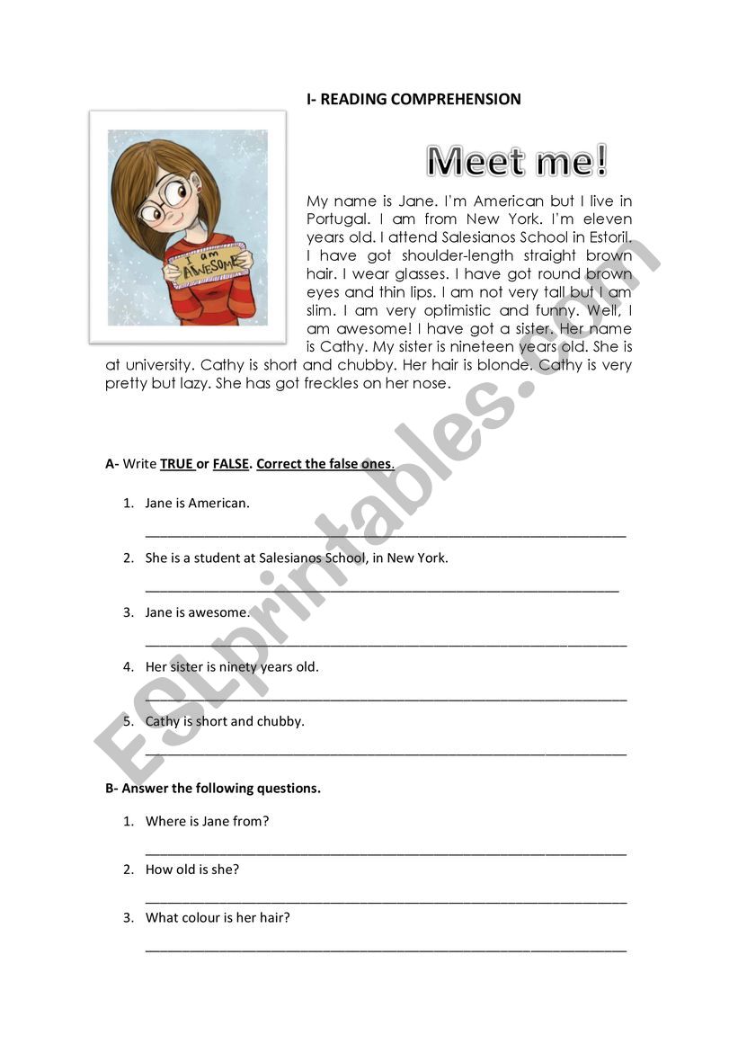 Meet me! worksheet