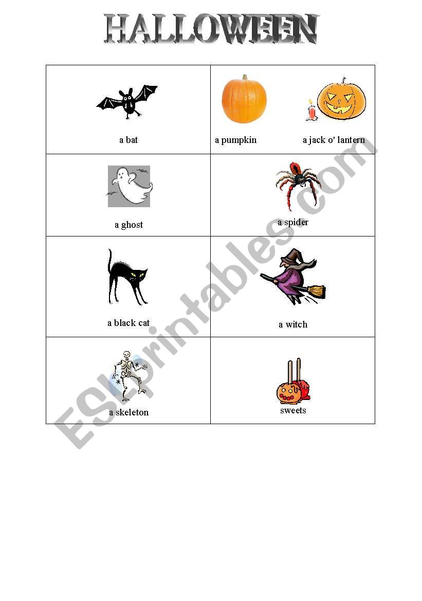 halloween vocabulary worksheet