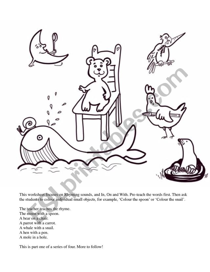 Rhyming Sounds 1 worksheet
