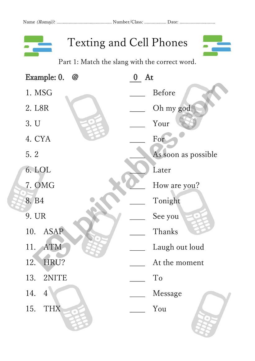 Translating Texts Worksheet worksheet