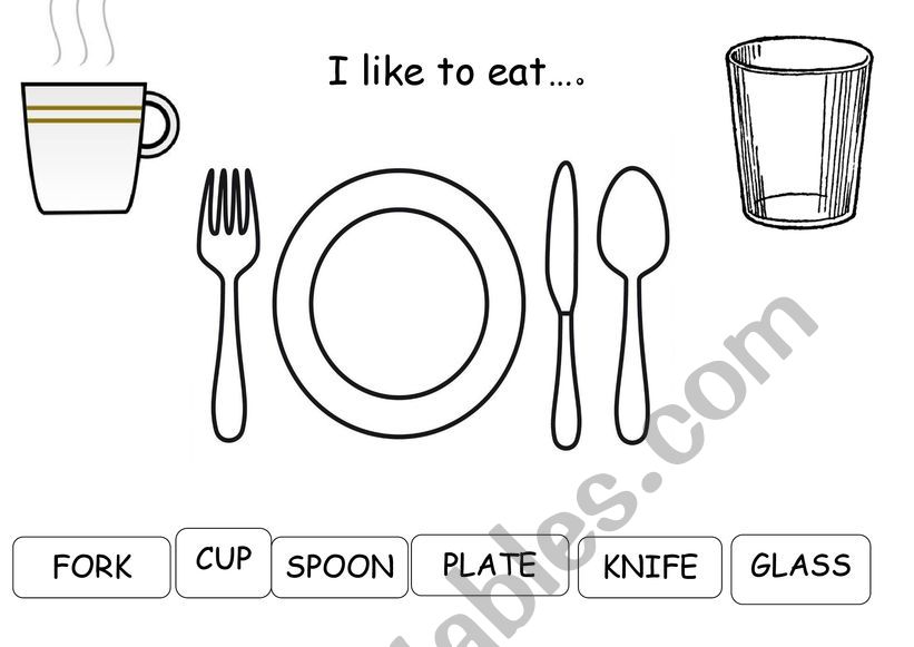 I like to eat worksheet