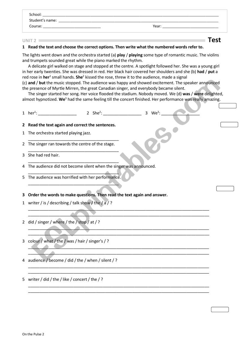 Simple past worksheet