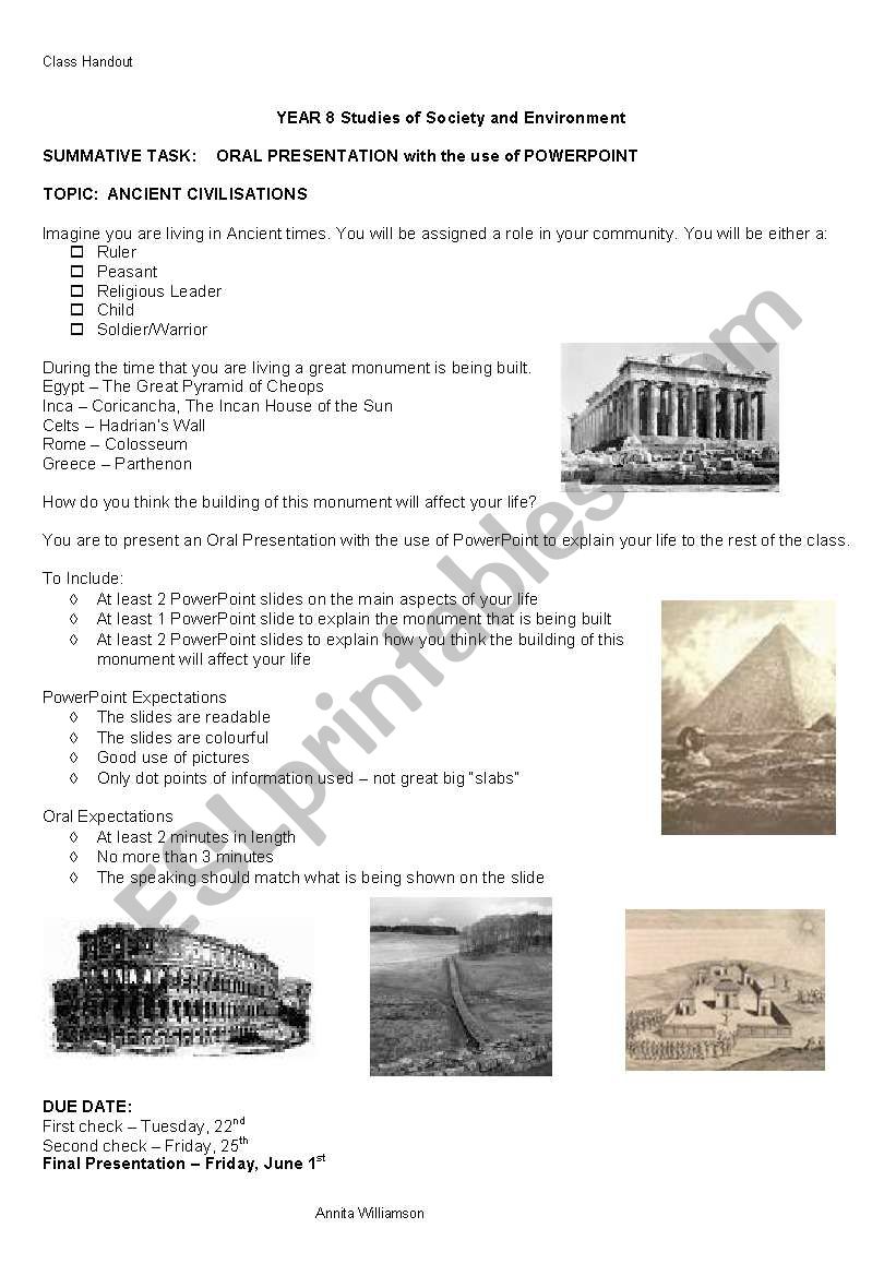 Ancient Civilisation Assignment