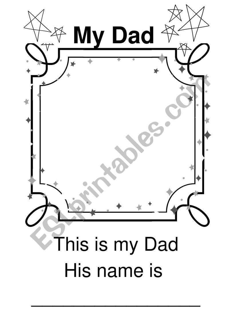 Dad Portrait worksheet