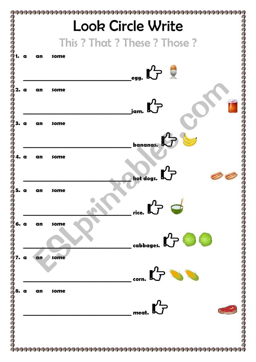This That These Those(food vocabs) This That These Those(food vocabs)