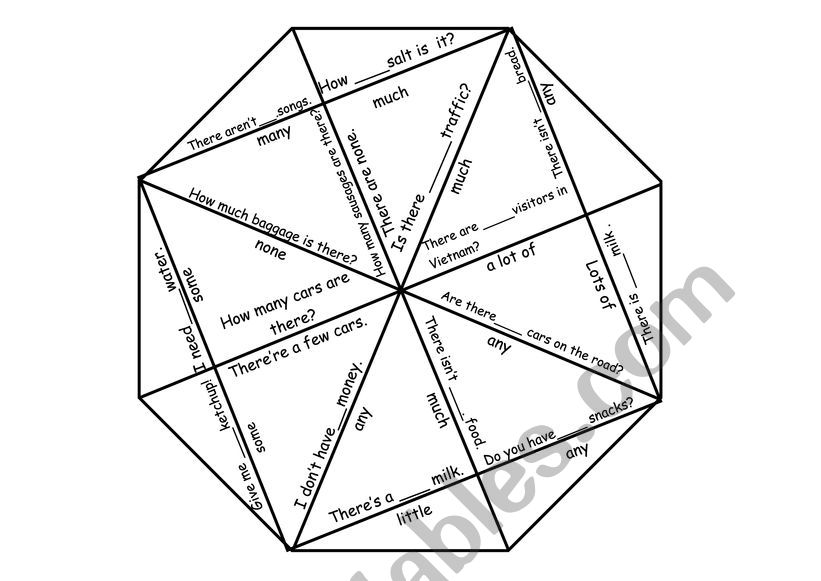 Trimino Quantifier worksheet